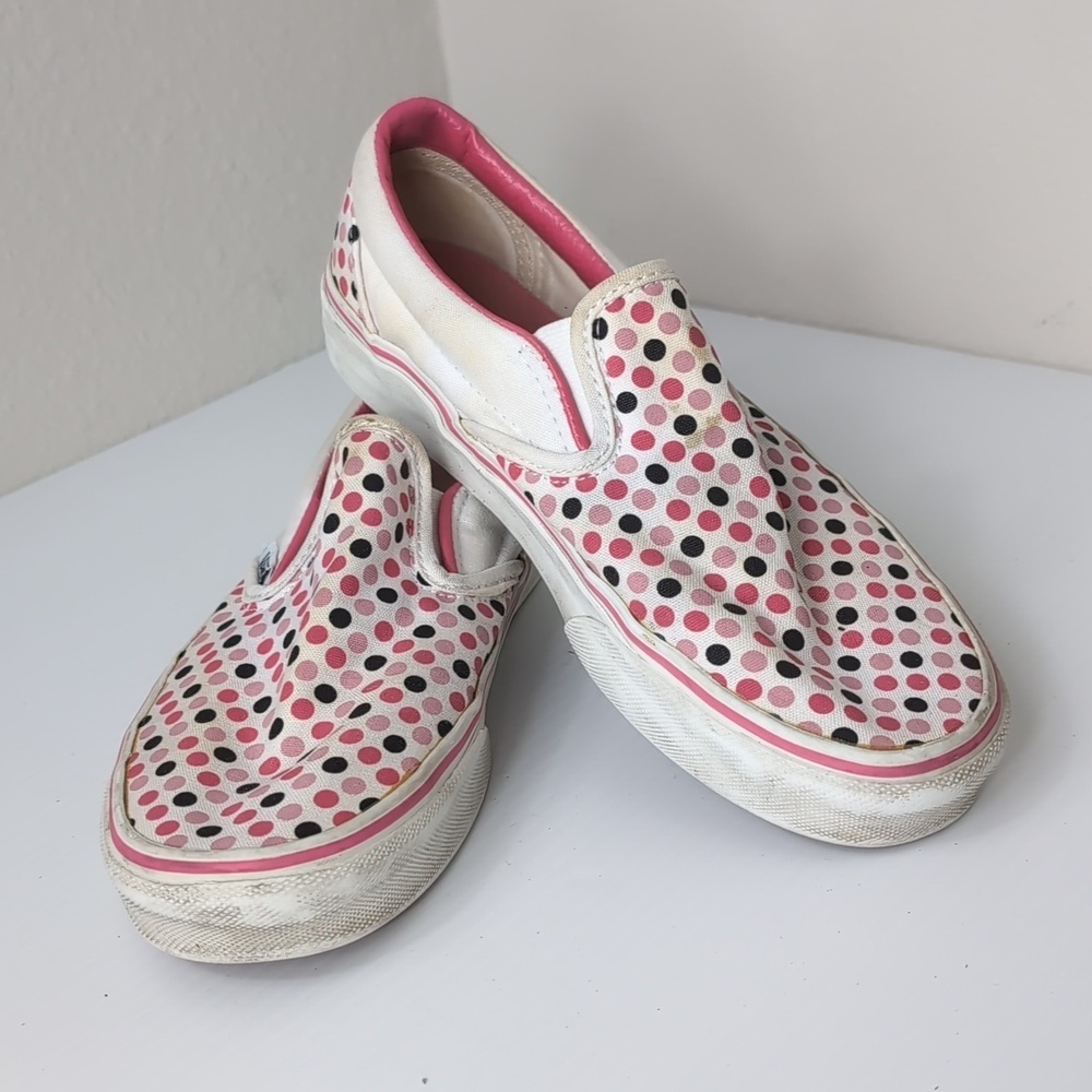 Vans Pink and Black Sneakers Classic Slip-On Style